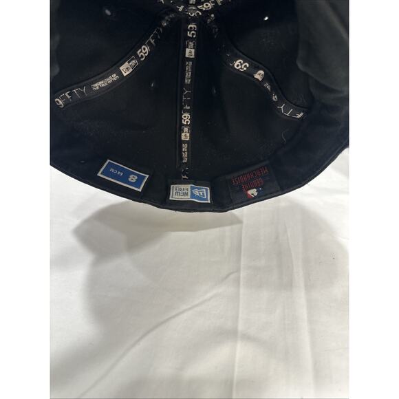 Detroit Tigers Hat Baseball Cap New Era 59Fifty 5950 6 Panel Black Fitted 8 - Picture 7 of 8